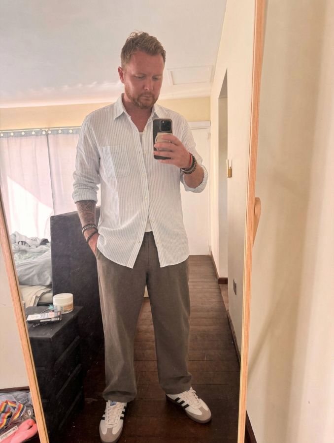 Should I buy this white striped button-down shirt?